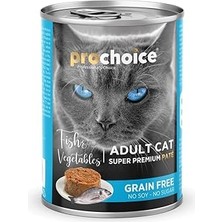 Starseven Prochoice Yetişkin Kediler Için, Tahılsız, Balık Etli Sebzeli Ezme, 400 G x 12 Adet