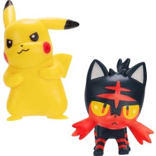 Jazwares Pokemon Battle 2'li Figür Seti POK/PKW3355-C - Pikachu ve Litten