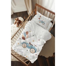 Talia Home Sevimli Araba ve Balon Desenli Bebek Beşik Uyku Seti TLABG-304