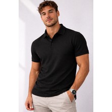 QS Erkek Polo Yaka Düz Tişört  Terletmez Rahat Slim Fit Kumaş