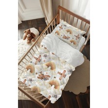 Talia Home Kahverengi Uçak Desenli Bebek Beşik Uyku Seti TLABG-314