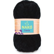 Nako Panda Kadife Ip Siyah 3087 5 Adet Örgü Ipi