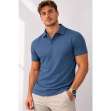 QS Erkek Polo Yaka Düz Tişört  Terletmez Rahat Slim Fit Kumaş
