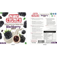 Pure Crunch Beyaz Çikolata Kaplı Dondurularak Kurutulmuş Böğürtlen Draje - 80 gr