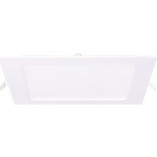 Kendal KDL412 Kare Slim Sıva Altı LED Panel 12W Beyaz Işık (Asma Tavan Uyumlu)