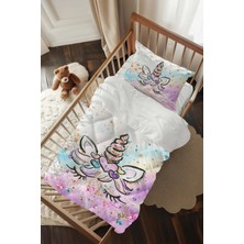 Talia Home Unicorn Desenli Bebek Beşik Uyku Seti TLABG-191
