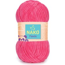 Nako Panda Kadife 3100 Fuşya 5 Adet Örgü Ipi