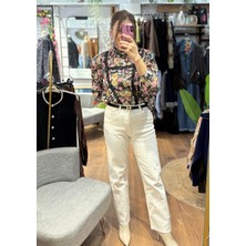 Deva By Gülten Berk Kadın Çiçek Desen Şifon Bluz