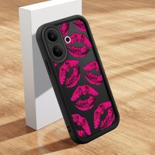 HONTINGA Vıvo V60 Lite ile Uyumlu Kılıfı Düşüme Önleyici Basitlik Anti Düşme Kamera Korumali Şirin Kedi Kalp Siyah Desen Yumuşak Silikon Telefon Kılıfı Kadın ve Erkek Için Uygundur K2-0410