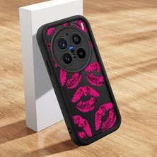 HONTINGA Vivo X200 Pro ile Uyumlu Kılıfı Düşüme Önleyici Basitlik Anti Düşme Kamera Korumali Şirin Kedi Kalp Siyah Desen Yumuşak Silikon Telefon Kılıfı Kadın ve Erkek Için Uygundur K2-0410