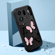 HONTINGA Oppo Find X9 Pro 5g ile Uyumlu Kılıfı Düşüme Önleyici Basitlik Anti Düşme Kamera Korumali Şirin Kedi Kelebek Siyah Desen Yumuşak Silikon Telefon Kılıfı Kadın ve Erkek Için Uygundur K2-0411