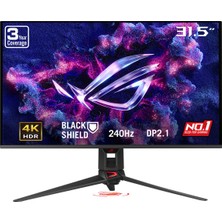 Asus Rog Swıft PG32UCDM3 31.5 OLED Gamıng, Freesync ve Gsync Uyumlu 3840X2160 0.03MS 240Hz 1000CD(HDR Max)Monitör