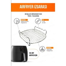 Orvila Krom Metal Airfryer Izgara Teli 21 cm XXL 7-12 L Fritöz Aksesuarı