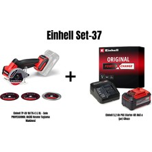 Einhell Set-37 (Einhell Tp-Co 18/76-C Li Bl - Solo Professıonal Akülü Kesme Taşlama Makinesi+Einhell 5,2 Ah Pxc Starter-Kit Akü & Şarj Cihazı)