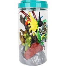 MEGA Tüpte Aksesuarlı Dinozor Figürleri Seti 10 Lu