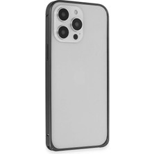 Sylar iPhone 15 Pro Max Metal Bumper Mat Kapak - Siyah