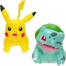 Jazwares Pokemon Battle 2'li Figür Seti POK/PKW3355-X - Pikachu ve Bulbasaur