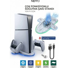Neffo Ps5/ Ps5 Pro  Dijital Uyumlu Rgb Işıklı Joystick Şarj Soğutucu Fan Stand