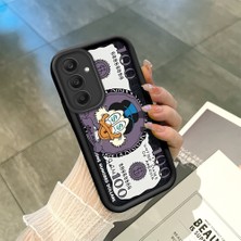 HONTINGA Samsung Galaxy S25 ile Uyumlu Kılıfı Düşüme Önleyici Basitlik Anti Düşme Kamera Korumali Yaratıcı Siyah Desen Yumuşak Silikon Telefon Kılıfı Kadın ve Erkek Için Uygundur K2-0415