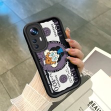HONTINGA Xiaomi Mi 12T ile Uyumlu Kılıfı Düşüme Önleyici Basitlik Anti Düşme Kamera Korumali Yaratıcı Siyah Desen Yumuşak Silikon Telefon Kılıfı Kadın ve Erkek Için Uygundur K2-0415