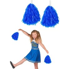 1 Çift( 2 Adet )Mat Bebek Mavisi Renkte 23 Nisan Gösteri Ponponu