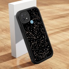 HONTINGA Oppo A15S ile Uyumlu Kılıfı Düşüme Önleyici Basitlik Anti Düşme Kamera Korumali Şirin Kedi Manzara Siyah Desen Yumuşak Silikon Telefon Kılıfı Kadın ve Erkek Için Uygundur K2-0416