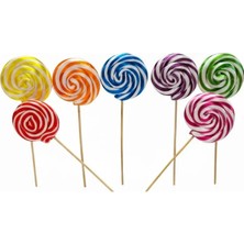 Gaga Büyük Boy Lolipop Karışık Renk Çubuklu Sosyete Şeker 30 gr 20'li