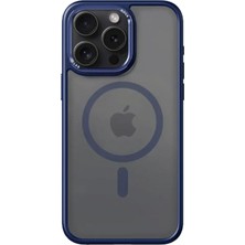 Rock Iphone 15 Pro Shield Serisi Magsafe Antishock Kılıf Titanyum Mavi