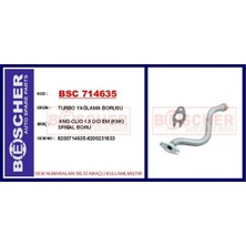 Bescher Turbo Yağlama Borusu Kng-Clıo 1.5 Dcı Em K9K