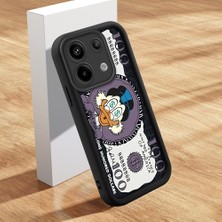 HONTINGA Redmi Note 13 Pro 5g ile Uyumlu Kılıfı Düşüme Önleyici Basitlik Anti Düşme Kamera Korumali Şirin Kedi Yaratıcı Siyah Desen Yumuşak Silikon Telefon Kılıfı Kadın ve Erkek Için Uygundur K2-0415