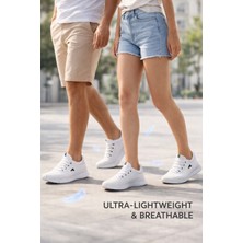 Liarca Velora Air Unisex Sneaker Hafif Nefes Alabilir Günlük Spor Ayakkabı Beyaz Siyah