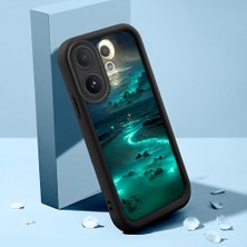 HONTINGA Vıvo V60 ile Uyumlu Kılıfı Düşüme Önleyici Basitlik Anti Düşme Kamera Korumali Şirin Kedi Manzara Siyah Desen Yumuşak Silikon Telefon Kılıfı Kadın ve Erkek Için Uygundur K2-0416