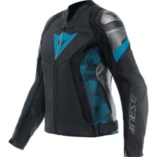 Daınese Ceket Deri/avro 5 Leather Jacket Wmn Blk Teal Ant