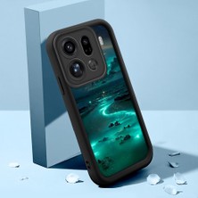 HONTINGA Oppo Find X9 Pro 5g ile Uyumlu Kılıfı Düşüme Önleyici Basitlik Anti Düşme Kamera Korumali Şirin Kedi Manzara Siyah Desen Yumuşak Silikon Telefon Kılıfı Kadın ve Erkek Için Uygundur K2-0416