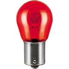 Wolfram Ampul 12V PR21W 21 BA15S 93 Ampul Düz Tırnak Kırmızı Stop-Sinyal ve Park Serisi 10 Adet