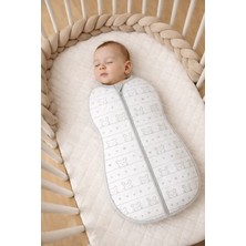 Mimocan %100 Pamuklu Organik Yumuşak Penye Uyku Tulumu Yenidoğan Fermuarlı Kundak 60X35 cm