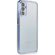 Sylar Samsung Galaxy M23 Kılıf  Lensli Silikon - Açık Mavi