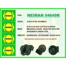 Bescher Ayna Ayar Dugmesı R19-CLIO Iıı-Iv-Captur-Kango-Megane-Logan - Master-Duster-Sandero-Logan 8 Fiş