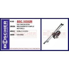 Bescher Ön Cam Sılecek Mekanızması Fıat Doblo Iıı 10> Motorlu