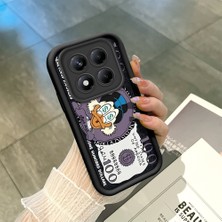 HONTINGA Xiaomi Redmi Note 14 Pro Plus ile Uyumlu Kılıfı Düşüme Önleyici Basitlik Anti Düşme Kamera Korumali Yaratıcı Siyah Desen Yumuşak Silikon Telefon Kılıfı Kadın ve Erkek Için Uygundur K2-0415
