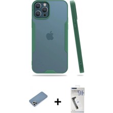 İlk El Grup Ieg™ iPhone 12 Pro Max Kılıf Atlas Asil Serisi - Şeffaf Uv Polymer Nano Ekran Koruyucu + Gümüş Shine Kamera Lens Koruma Cam