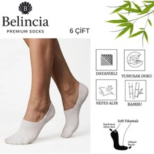 Bambu 6'lı Paket Erkek Babet Dikişsiz Çorap/görünmez/koku Karşıtı/topuk Silikonlu