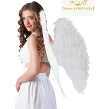 Esranın Dünyası Beyaz Renkli Büyük Boy Melek Kanadı 55X80 cm RSPRD34-ESRDNS