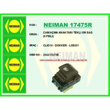 Bescher Cam Açma Anahtarı Teklı On Sag 6 Fıslı Clıo Iv - Dokker - Lodgy