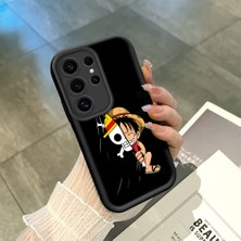 HONTINGA Samsung Galaxy S24 Ultra ile Uyumlu Kılıfı Düşüme Önleyici Basitlik Anti Düşme Kamera Korumali Karikatür Siyah Desen Yumuşak Silikon Telefon Kılıfı Kadın ve Erkek Için Uygundur K2-0414