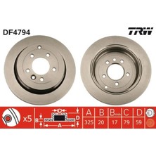 TRW Fren Dıskı Arka Land Rover Dıscovery Iıı-Iv L319 0418