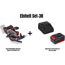 Einhell Set-38 (Einhell Professıonal Akülü Daire Testere Tp-Cs 18/136-C Li Bl+Einhell 18V 4,0 Ah Pxc Starter Kit, Akü & Şarj Cihazı)