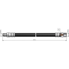 CAVO Fren Hortumu Arka Mercedes W168 W169 W245 W414 2 Adet