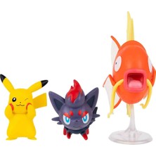 Jazwares Pokemon Battle 3'lü Figür Seti POK/95155-G - Pikachu-Magikarp-Zorua