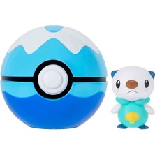 Jazwares Pokemon Clip 'n' Go Poke Topu ve Figür Seti POK/95057-G - Oshawott ve Dive Ball